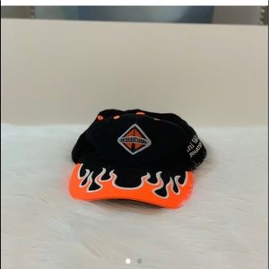 Hat with flames